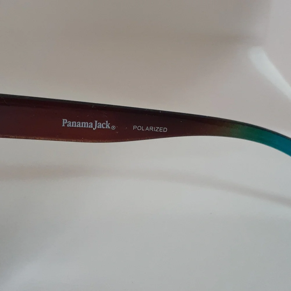 Panama Jack Women Sunglasses Polarized Brown Blue Clear Gold Frame